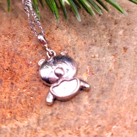 Genuine Nature Gibeon Meteorite Pig  Carries Gold 925 Pendant Necklace - Picture 7 of 10